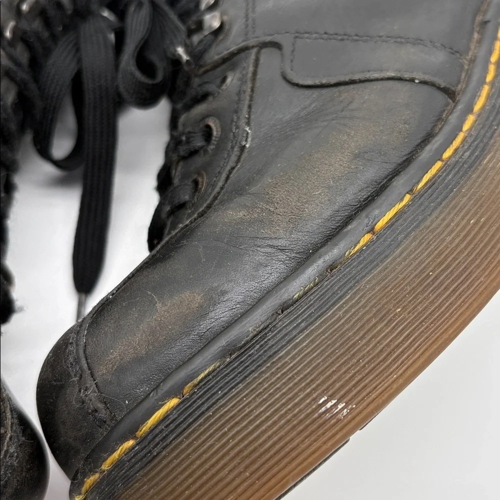 Vintage Y2K Dr. Martens Chunky Black Leather Boots 8346 Men Size 8 BLEMISH